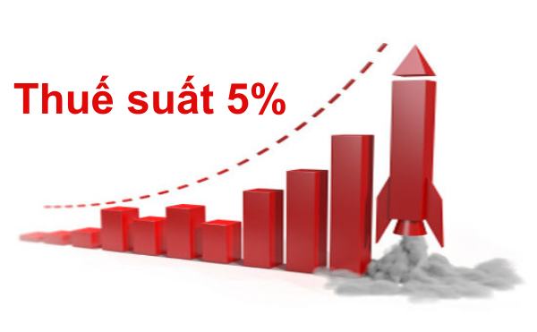 Hàng hóa, dịch vụ chịu thuế suất 5% mới nhất